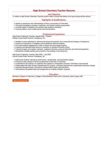 Art Teacher Resume Examples Sample Secondary Teacher