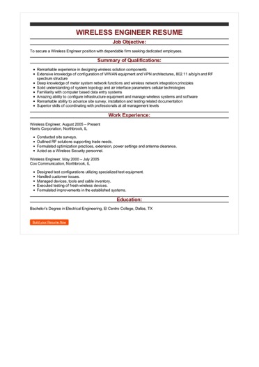 2 wireless engineer resume samples wireless engineer resumes