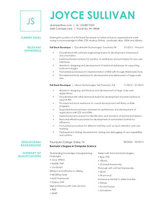 Acclaimed Resume 3