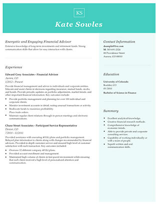 Managerial Resume 3