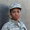 A Portrait of a military woman in uniform