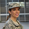A Portrait of a military woman in uniform