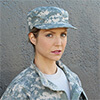 A Portrait of a military woman in uniform