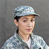 A Portrait of a military woman in uniform