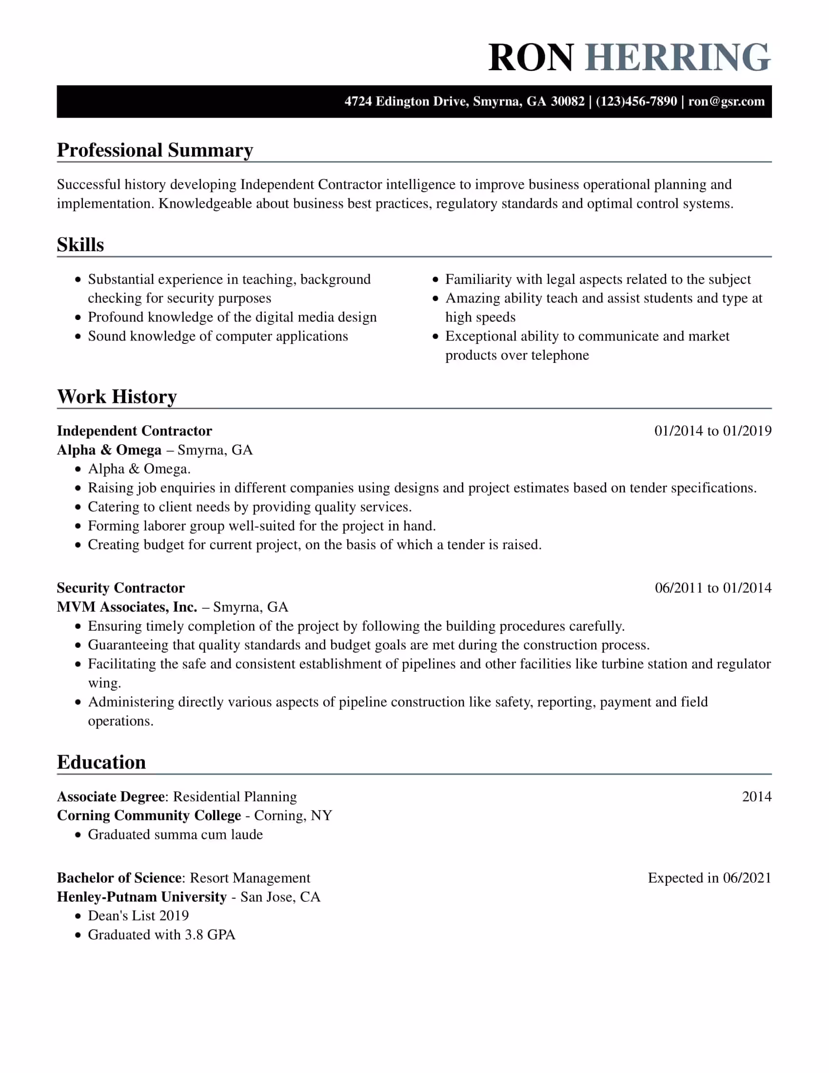 Creative Artistic Gray Resume Template
