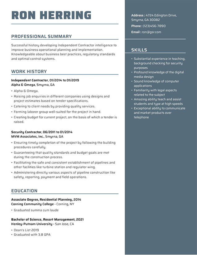 Modern Impactful Gray Resume Template