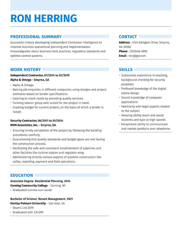 The Advantages Of Different Types Of resume